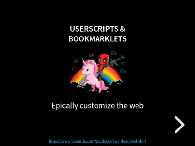 userscripts and bookmarklets